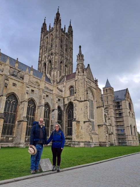 Us in front of Canterbury Cathedral