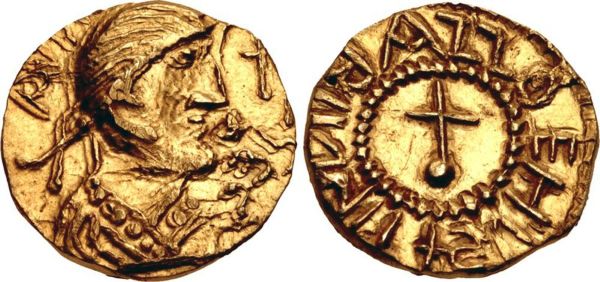 Anglosaxon gold shilling of Eadbald (ex CNG)