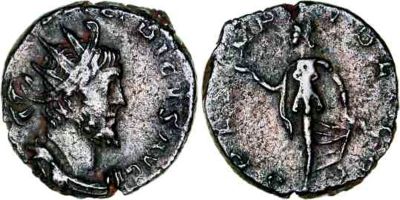 Bronze antoninianus of Tetricus I (Romanorum stock)