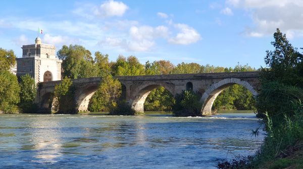 Milvian bridge, Rome (our photo)