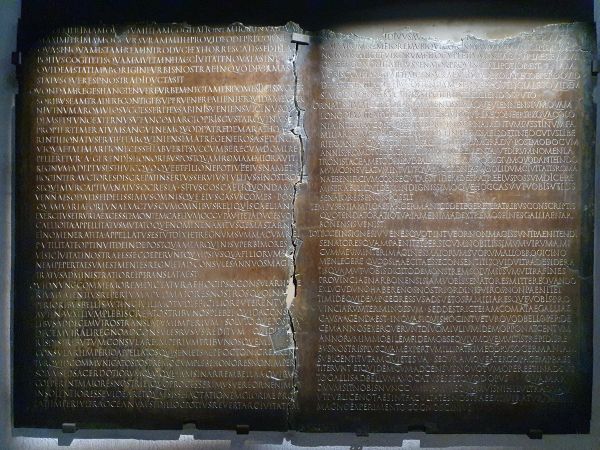 Bronze plaque of the speech by Claudius at the Roman Museum in Lyons (our photo)