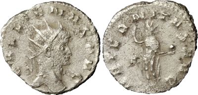 Antoninianus of Gallienus issued from Milan just before Aurelous’ revolt, RIC 465a (ex Romanorum stock)