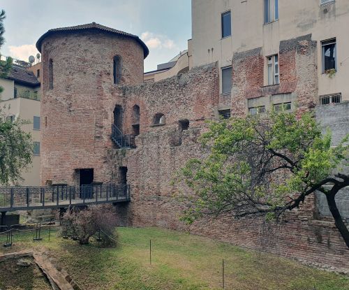 Roman tower at the museum (our photo)